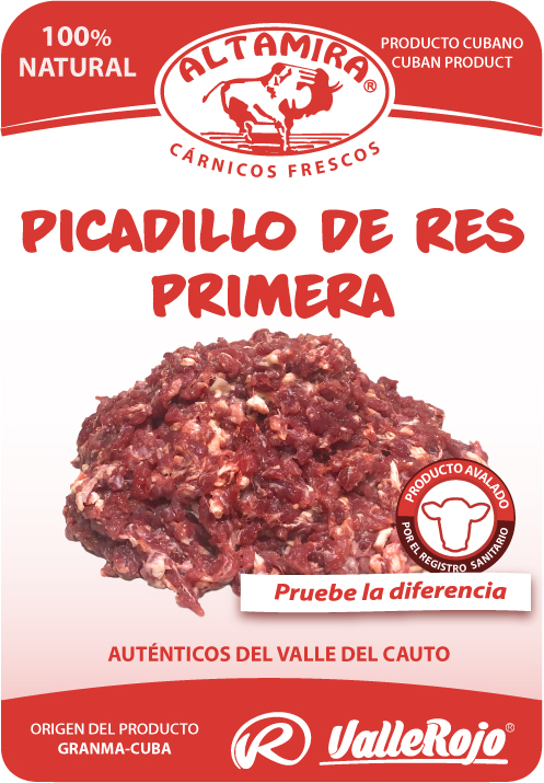 Picadillo de carne de res de primera paquete de 0.8 a 1Kg