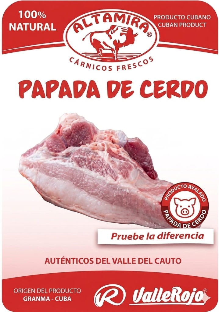 Papada de Cerdo paquete 0.8 - 1.0 kg