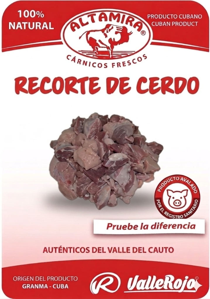 Recorte de Cerdo(Subproducto para Arroz) (paquete 0.8 - 1.0 kg)