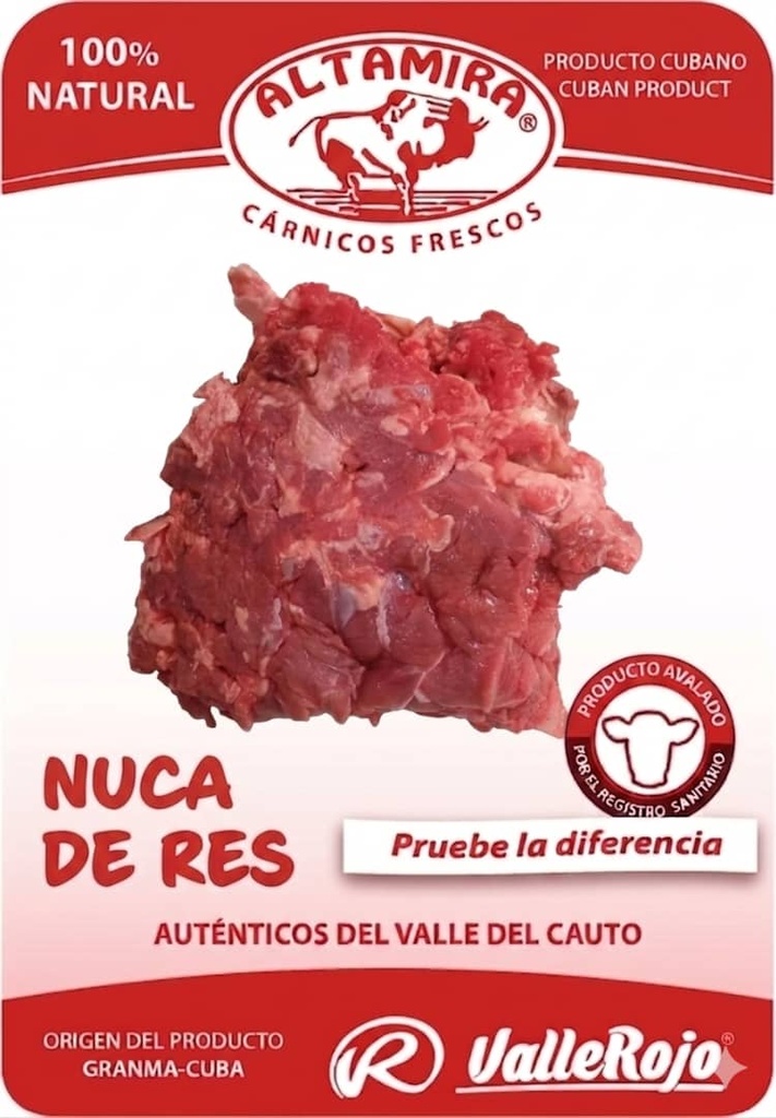 Nuca de Res paquete de 1.5 a 2.0 Kg