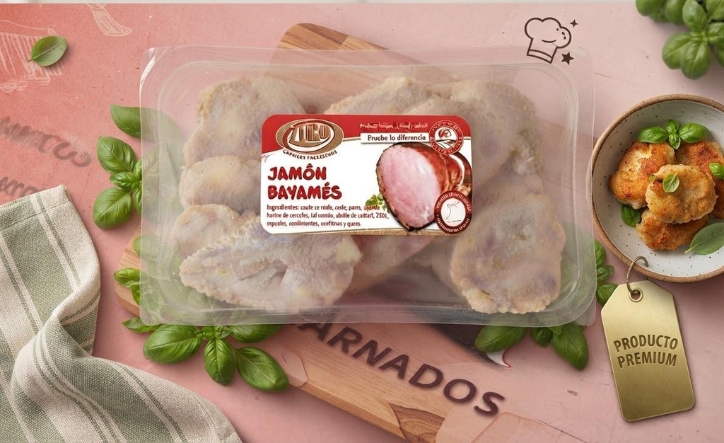 Jamón Bayamés Lasqueado paquete 0.4-0.5 kg