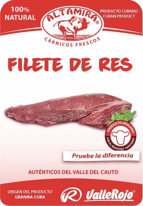 Filete de Res  paquete 0,8 - 1 Kg