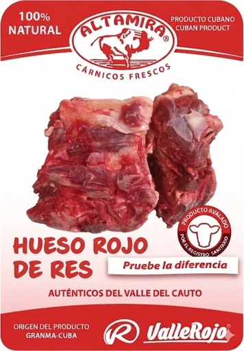 Hueso Rojo de Res paquete de 1.5 a 2.0 Kg