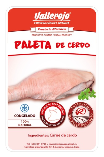 Paleta de Cerdo Con Hueso (paquete 6.0 - 6.5 Kg)