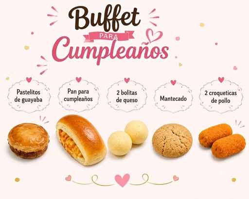 Buffet para cumpleaños (5-Raciones)