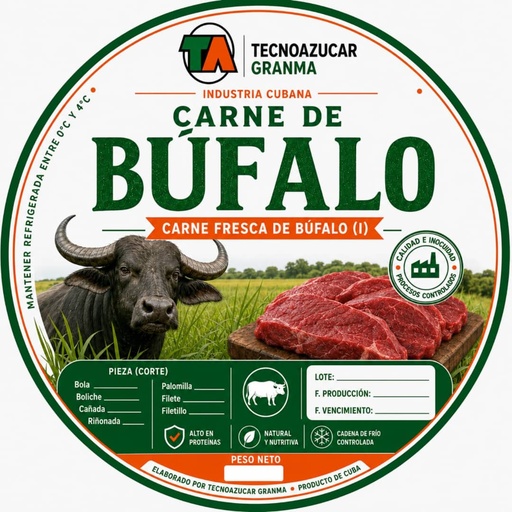 Filete - Carne Fresca de Búfalo paquete 0,8 - 1 Kg