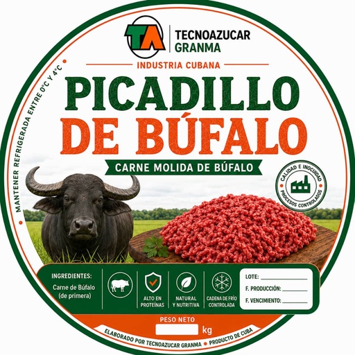 Picadillo Fresco de Búfalo (Primera y Segunda) paquete 0,8 - 1 Kg