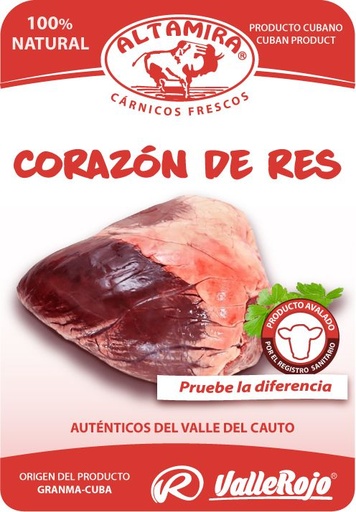 Corazón de Res paquete de 0.5-1Kg